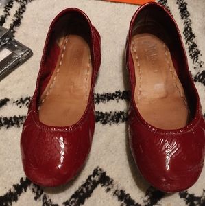 Used Ruby Red Tieks